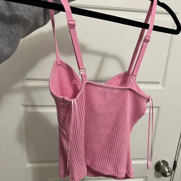 ZARA Rib Top in Chalk Pink - Picture 4 of 4